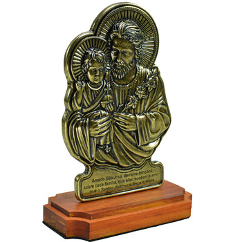 Adorno de Mesa Rustico So Jos 19 cm