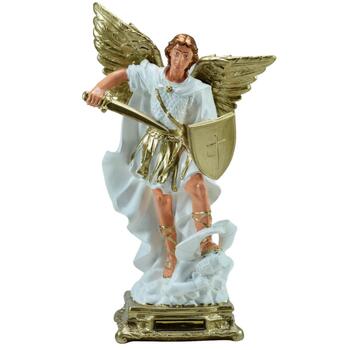 Imagem S�o Miguel Arcanjo branco 39 Cm Inquebr�vel 