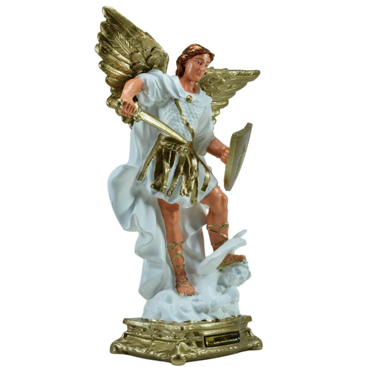 Imagem S�o Miguel Arcanjo branco 39 Cm Inquebr�vel 