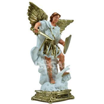 Imagem S�o Miguel Arcanjo branco 39 Cm Inquebr�vel 