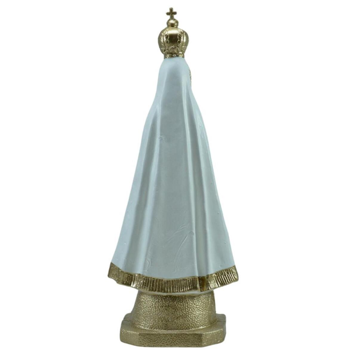 Imagem N.sra Aparecida 39 Cm Cor Branco Inquebr�vel 