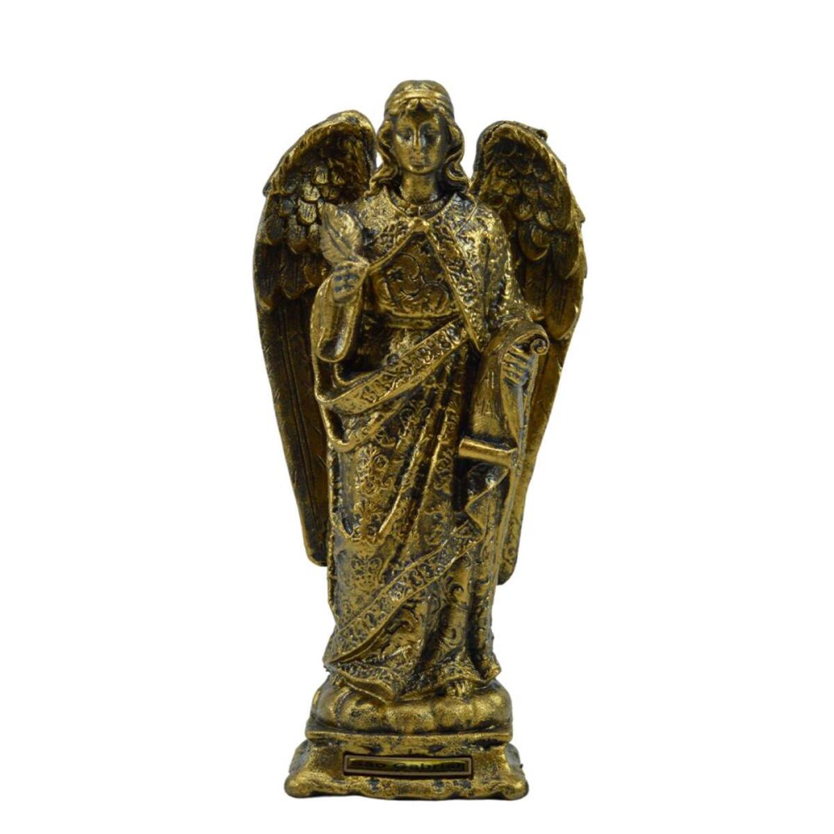 Imagem S�o Gabriel 21 Cm Ouro envelhecido Inquebr�vel 