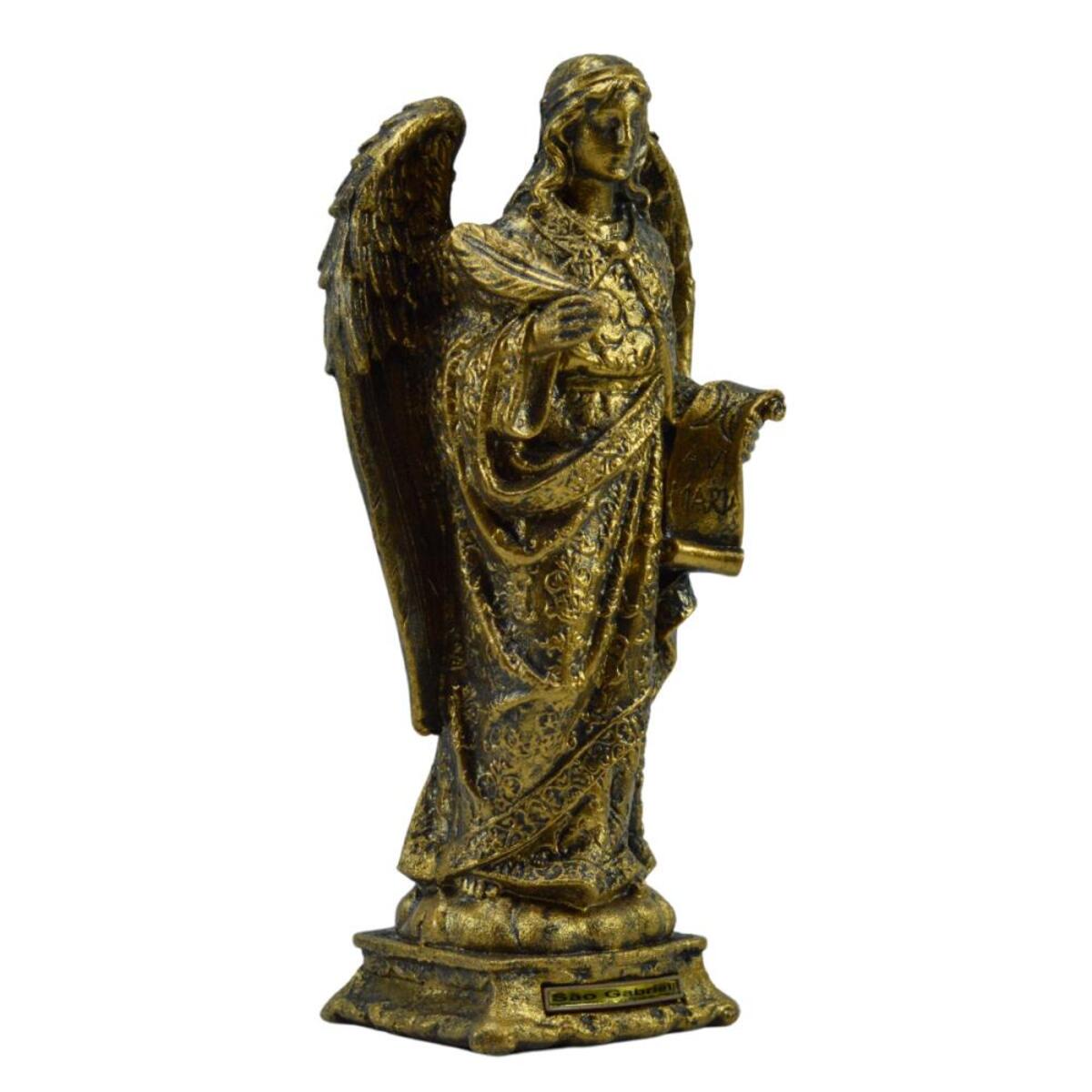 Imagem S�o Gabriel 21 Cm Ouro envelhecido Inquebr�vel 