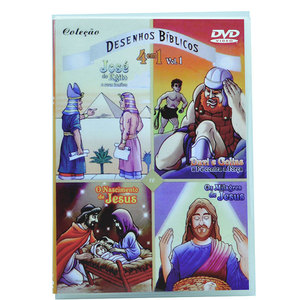 DVD 4 em 1-Desenho Bíblicos